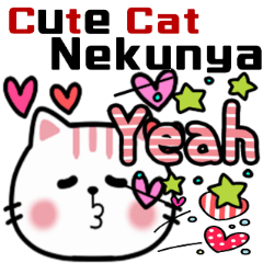 Cute Cat Nekunya Hard Pastel Sticker