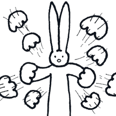 The rabbit which has high fighting power