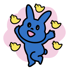 cute blue rabbit 2