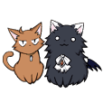 Tsundere cat and devil cat