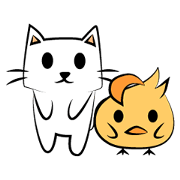 Bird and cat. Bird and cat.