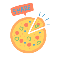 SHARE HAPPY STICKER!