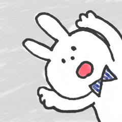 Sticker of a funny rabbit