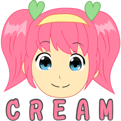 Cream, a little girl