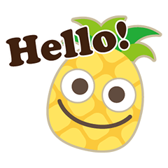 Happy Pineapple sticker