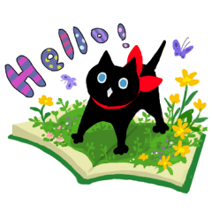 Picture book of the happy black cat