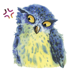 Watercolor owls