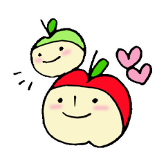 A face apple and friends