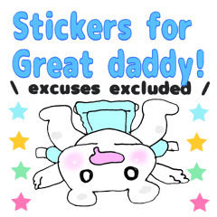 Daddy's perfect stickers NO EXCUSES Eng.