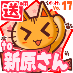 Cute cat's name sticker2 MY080520N14