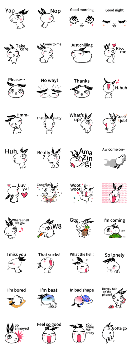 Emotions of  rabbit Usao