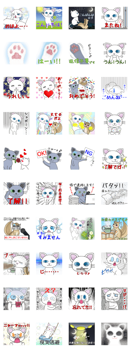 White cat Luna
