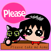 Xuan sister and little black cat