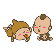 baby monkey of an easily elated person.