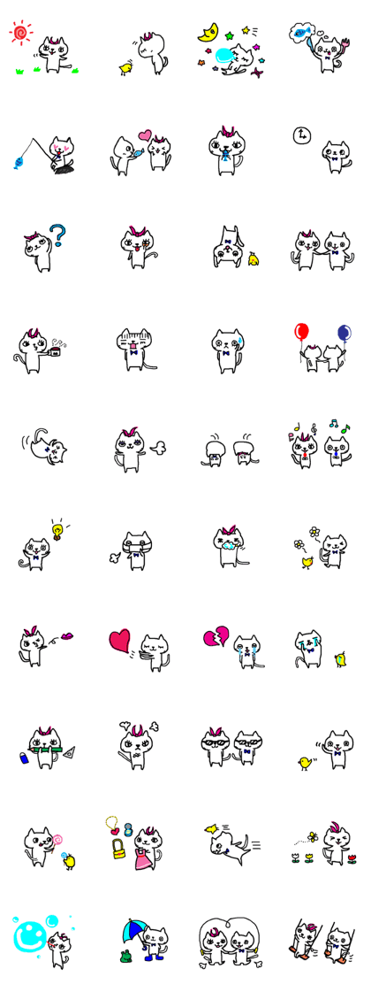2 white cats
