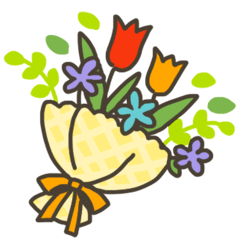 かわいい花束 ブーケをプレゼント Line スタンプ Line Store