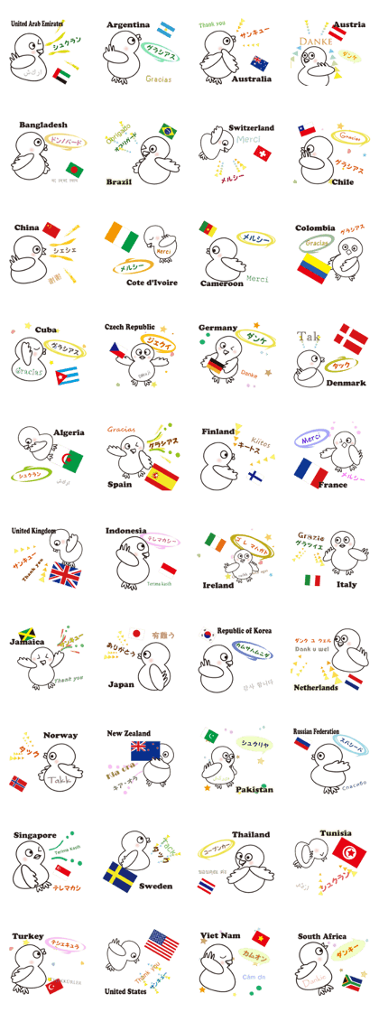 "Thank you" of the world