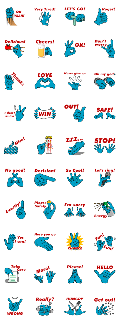 Happy blue glove (English Ver.)