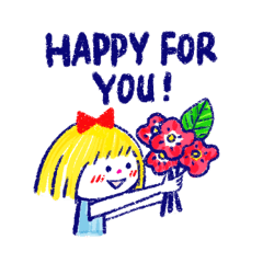 Happy girl sticker! No.7 English