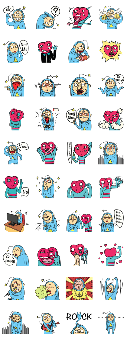 Heart monster and blue kid