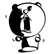 white and black bear