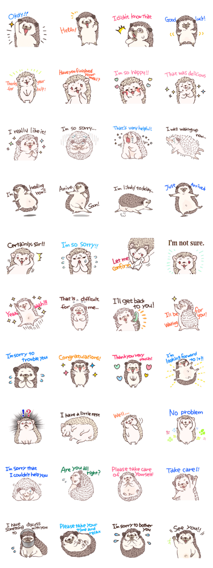 Hedgehog of polite chat (English ver.)