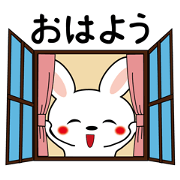 Sticker of the cute rabbit