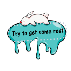 Dialog Funny Rabbit Message Stickers-G