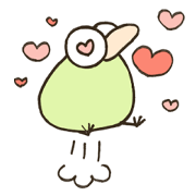 Pastel color kiwis' stickers
