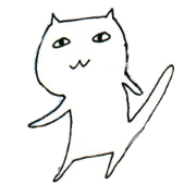 Free life of white cat