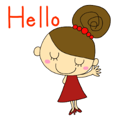 Girls Hair Bun Daily Ed Line Stickers Line Store