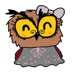 Happy baby owl