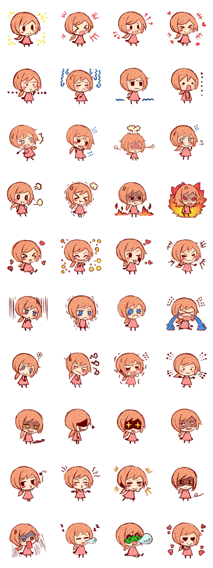 Emoticons girl Sticker