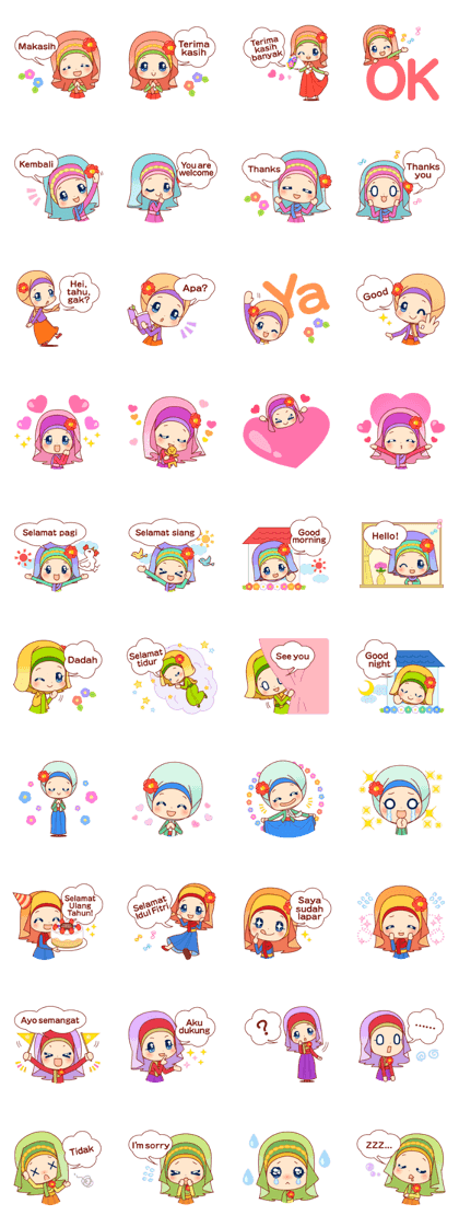 Girls' Everyday Stickers (Indonesia) 2
