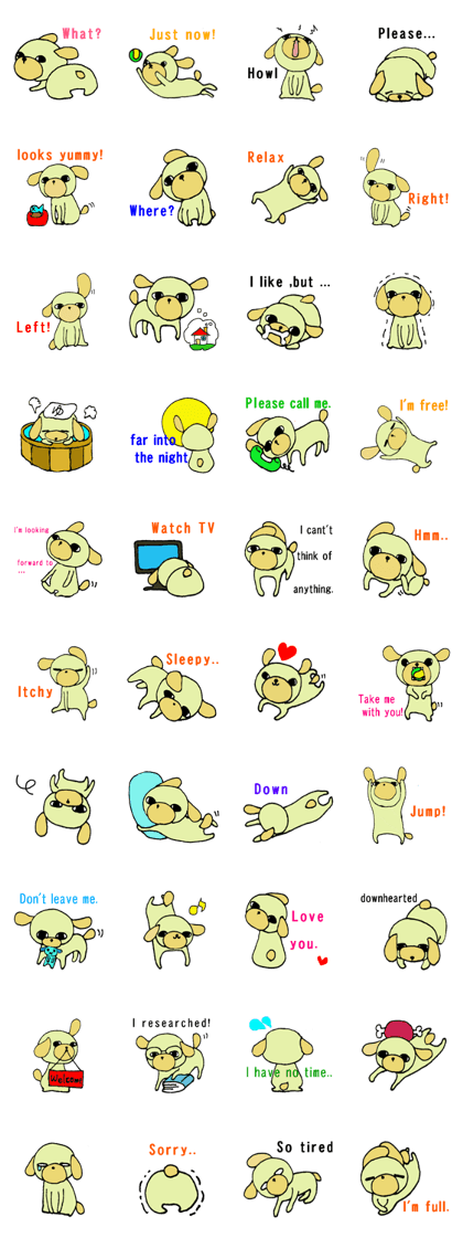 Gesture of dog English Ver