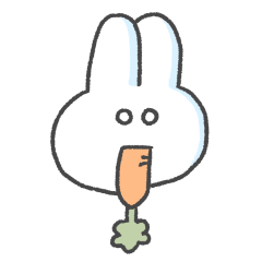 fluffy rabbit sticker Powausa