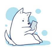 Daily life of a white dog