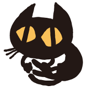 pantomimist of a black cat
