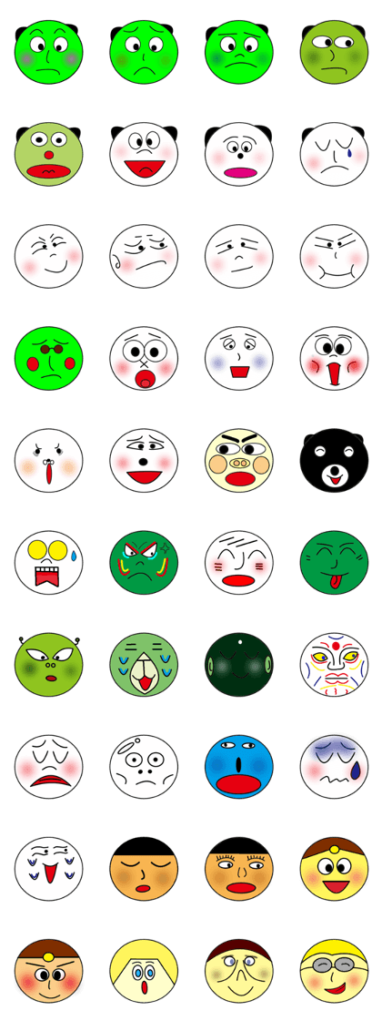 sticker of round face 2