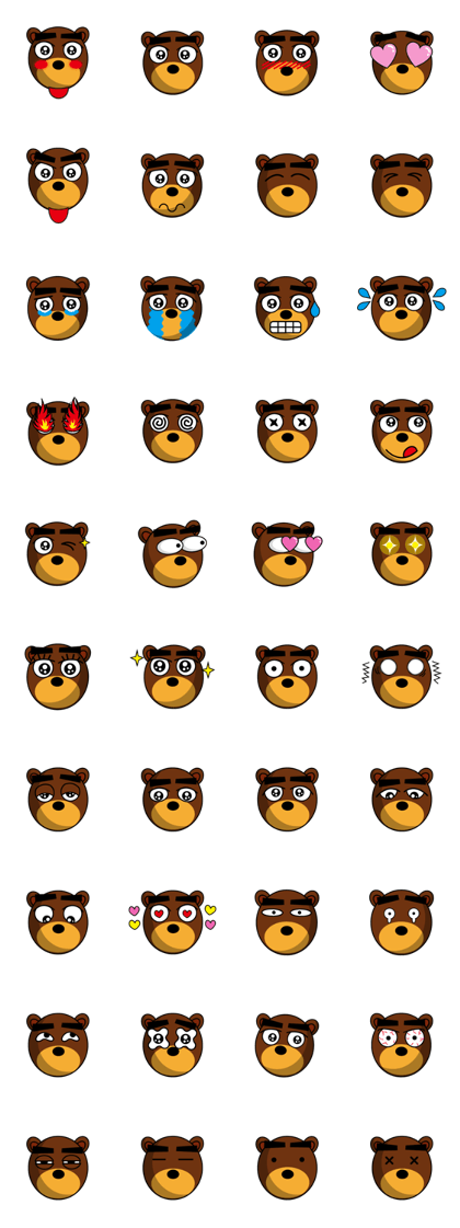 Black Eyebrows Bear 13