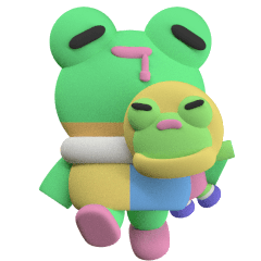 Mushbuh Froggy Couple Stickoid Pack