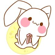 Moonlit night Child rabbit.
