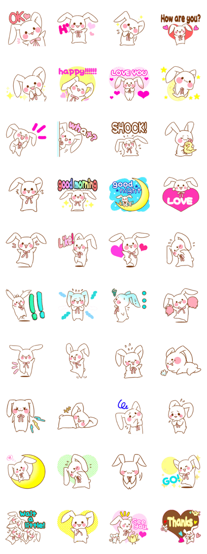 Moonlit night Child rabbit. English