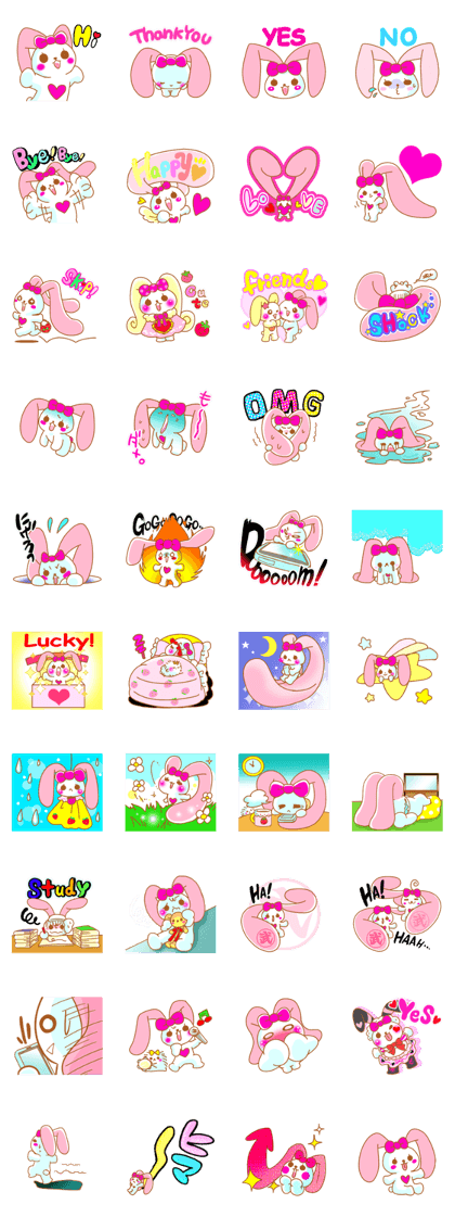 Cute Pinky strawberry rabbit