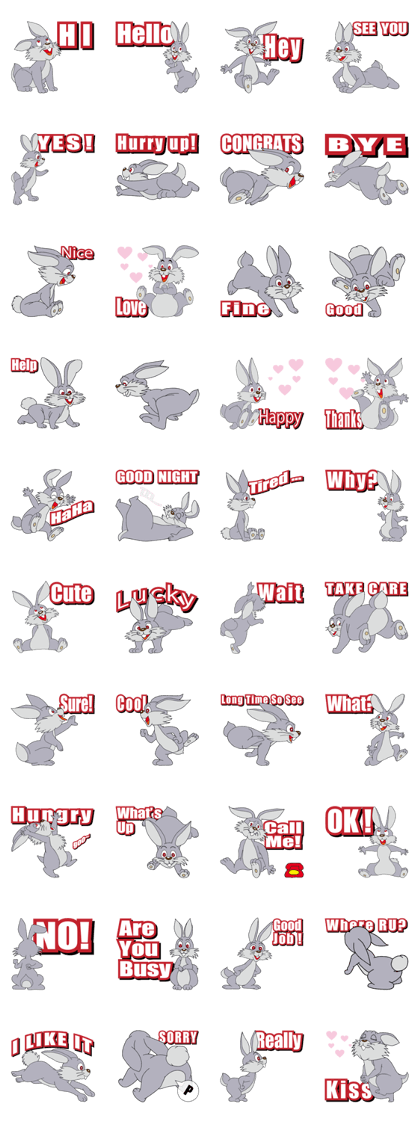 Happy Silver Rabbit