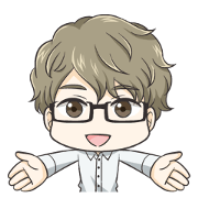 He wears glasses.