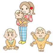 Sticker collection of baby and mom 2