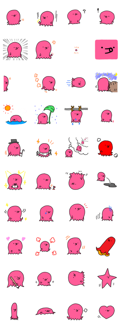 Short foot octopus (Illustrations Only)