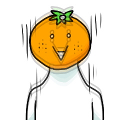 Alien from cute orange