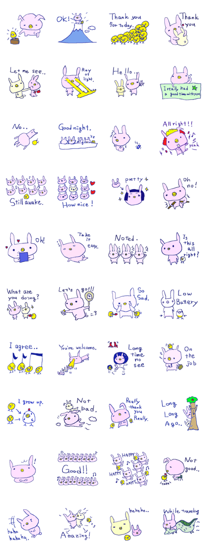 English rabbtis sticker